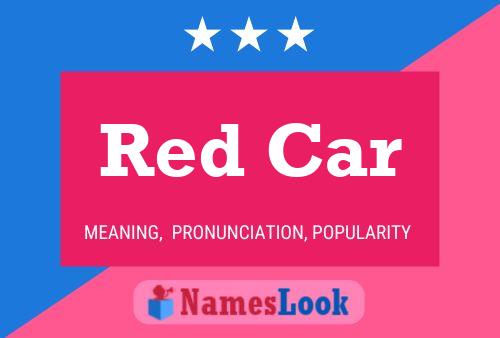 Red Car பெயர் போஸ்டர்