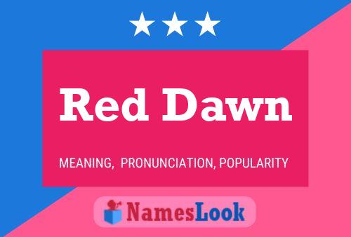 Red Dawn பெயர் போஸ்டர்