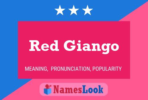 Red Giango பெயர் போஸ்டர்