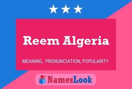 Reem Algeria பெயர் போஸ்டர்