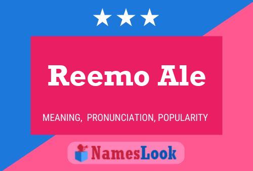 Reemo Ale பெயர் போஸ்டர்