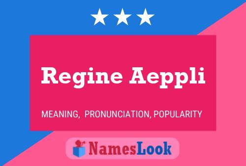 Regine Aeppli பெயர் போஸ்டர்