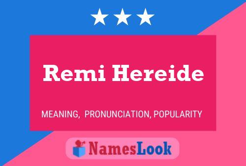 Remi Hereide பெயர் போஸ்டர்