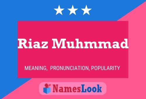 Riaz Muhmmad பெயர் போஸ்டர்