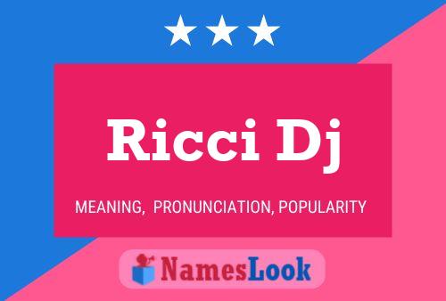 Ricci Dj பெயர் போஸ்டர்