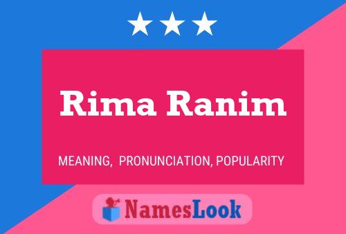 Rima Ranim பெயர் போஸ்டர்