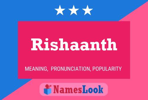 Rishaanth பெயர் போஸ்டர்