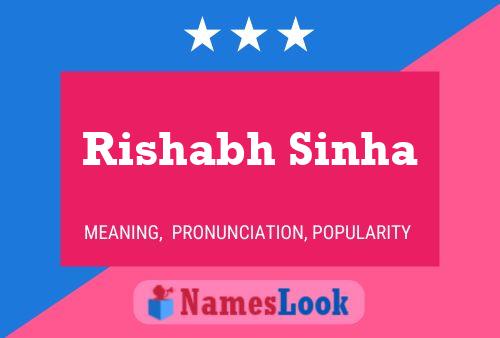 Rishabh Sinha பெயர் போஸ்டர்