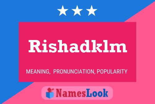 Rishadklm பெயர் போஸ்டர்