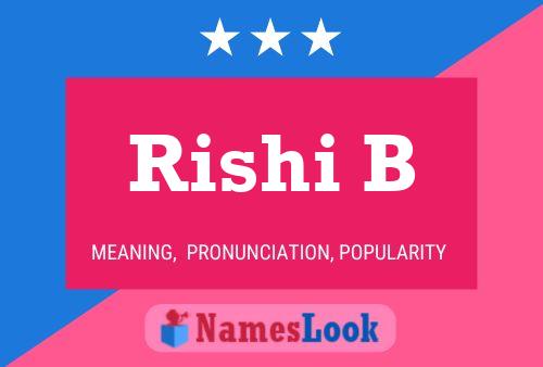 Rishi B பெயர் போஸ்டர்