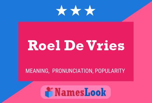 Roel De Vries பெயர் போஸ்டர்