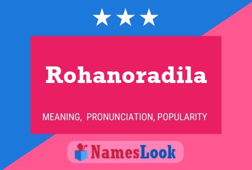 Rohanoradila பெயர் போஸ்டர்