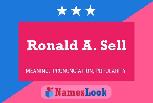 Ronald A. Sell பெயர் போஸ்டர்