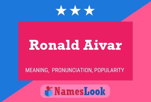 Ronald Aivar பெயர் போஸ்டர்