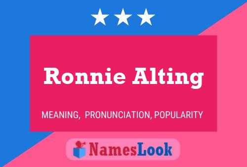 Ronnie Alting பெயர் போஸ்டர்