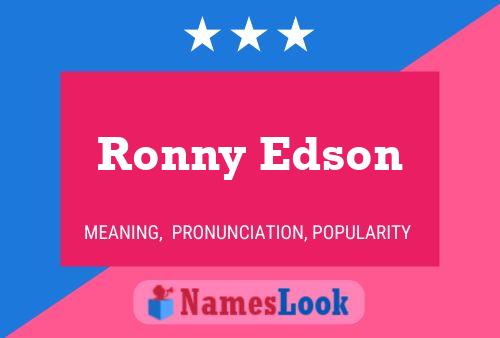 Ronny Edson பெயர் போஸ்டர்