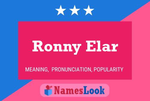 Ronny Elar பெயர் போஸ்டர்