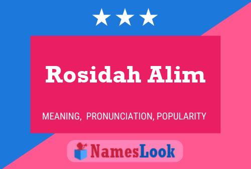 Rosidah Alim பெயர் போஸ்டர்