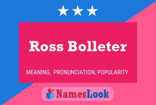 Ross Bolleter பெயர் போஸ்டர்