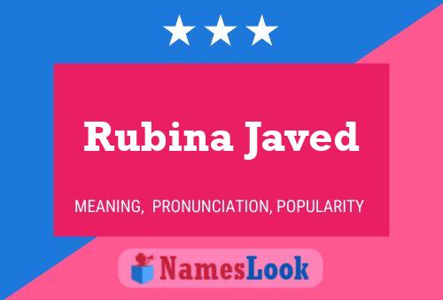 Rubina Javed பெயர் போஸ்டர்