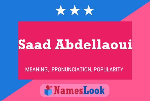 Saad Abdellaoui பெயர் போஸ்டர்