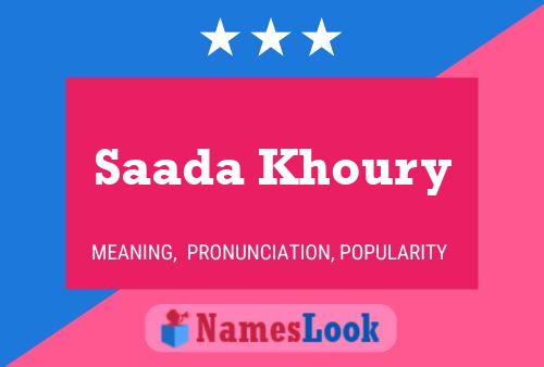 Saada Khoury பெயர் போஸ்டர்