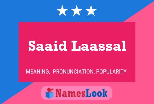 Saaid Laassal பெயர் போஸ்டர்