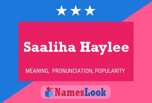 Saaliha Haylee பெயர் போஸ்டர்