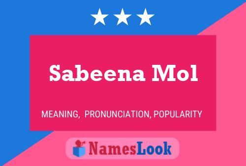 Sabeena Mol பெயர் போஸ்டர்