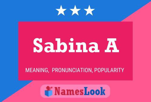 Sabina A பெயர் போஸ்டர்