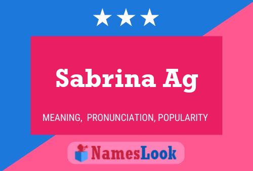 Sabrina Ag பெயர் போஸ்டர்