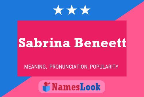 Sabrina Beneett பெயர் போஸ்டர்