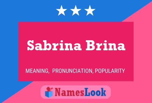 Sabrina Brina பெயர் போஸ்டர்