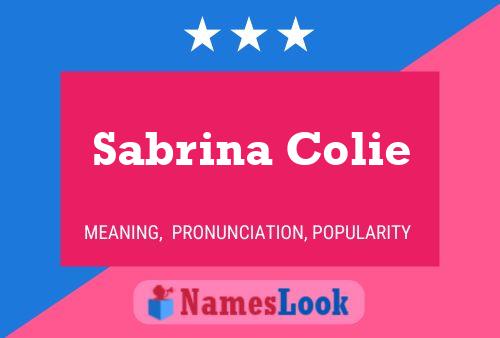 Sabrina Colie பெயர் போஸ்டர்