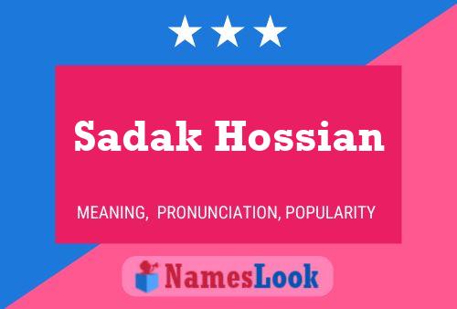 Sadak Hossian பெயர் போஸ்டர்