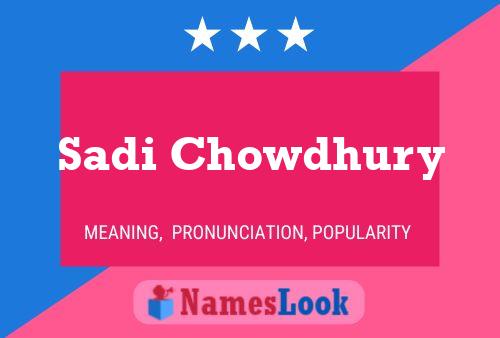 Sadi Chowdhury பெயர் போஸ்டர்