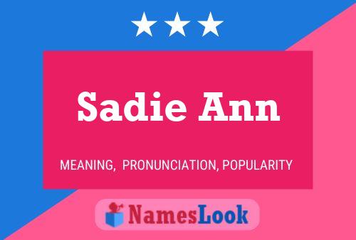 Sadie Ann பெயர் போஸ்டர்