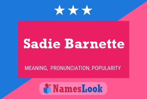 Sadie Barnette பெயர் போஸ்டர்