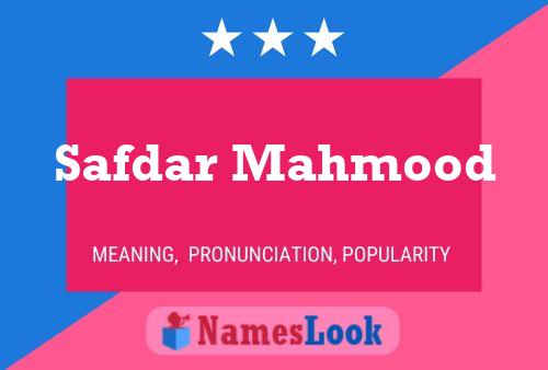 Safdar Mahmood பெயர் போஸ்டர்