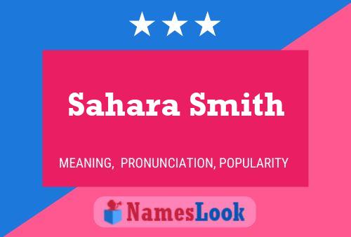 Sahara Smith பெயர் போஸ்டர்