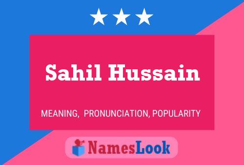 Sahil Hussain பெயர் போஸ்டர்