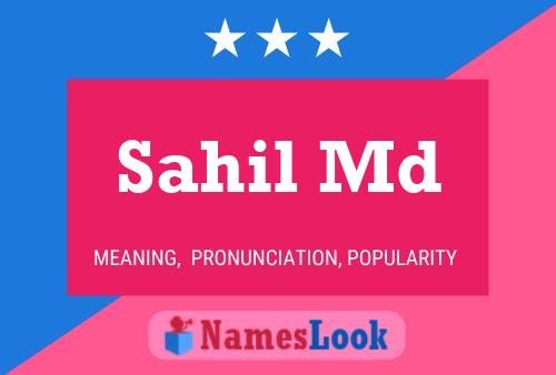 Sahil Md பெயர் போஸ்டர்