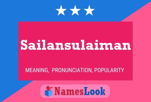 Sailansulaiman பெயர் போஸ்டர்