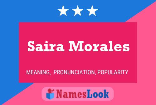 Saira Morales பெயர் போஸ்டர்