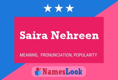 Saira Nehreen பெயர் போஸ்டர்