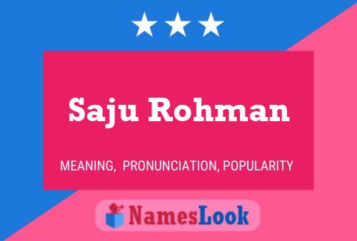 Saju Rohman பெயர் போஸ்டர்