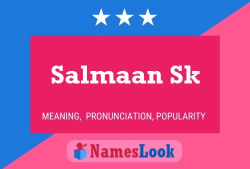 Salmaan Sk பெயர் போஸ்டர்