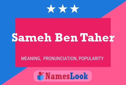 Sameh Ben Taher பெயர் போஸ்டர்