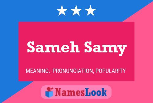 Sameh Samy பெயர் போஸ்டர்