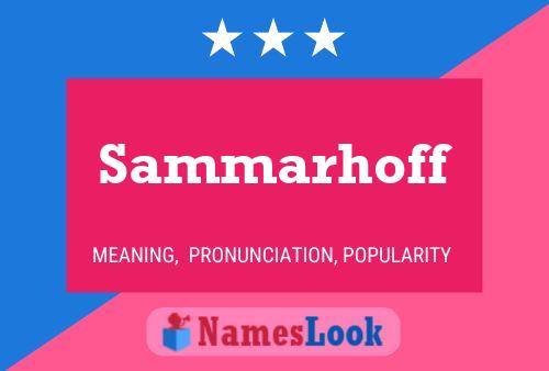 Sammarhoff பெயர் போஸ்டர்